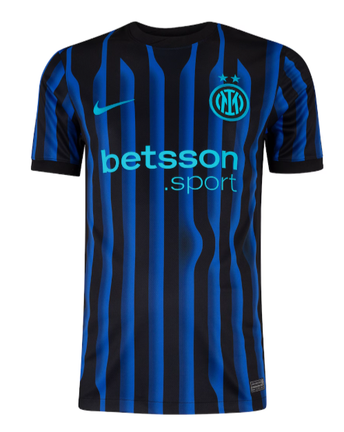 Camisa Inter de Milão I 2025/26 Listrada - Masculina