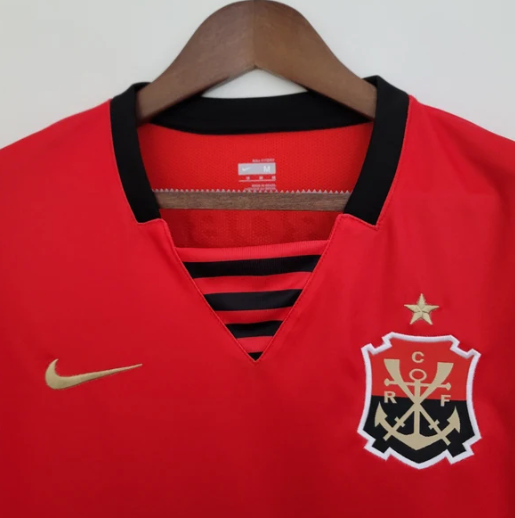 Camisa Flamengo 2007/08 Retrô Masculina - Vermelha e Preta