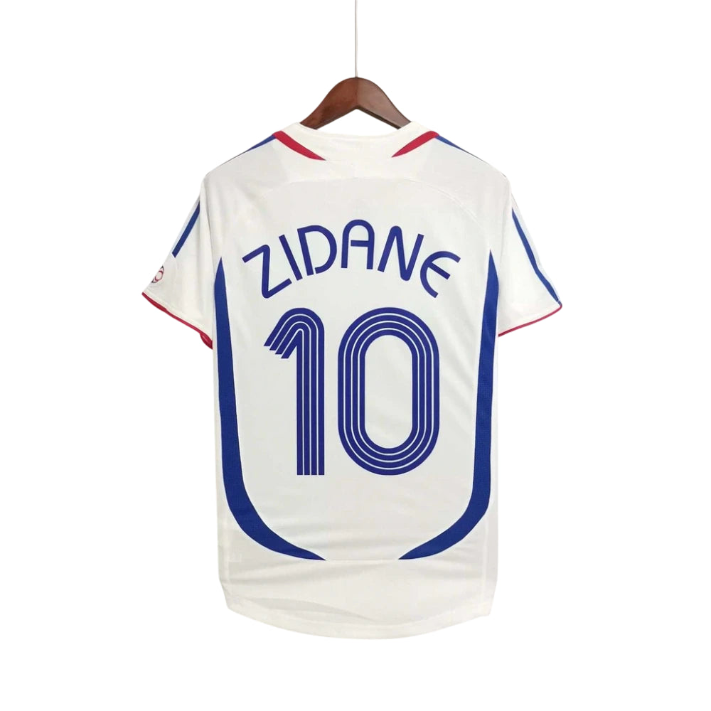 Camisa França Away 2006/2007 Retrô Masculino Adidas Branca (ZIDANE + 10) - foto principal