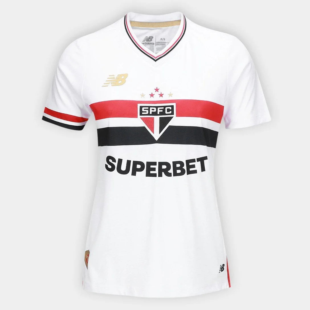 Camisa Feminina São Paulo I 2025/26 - Branca