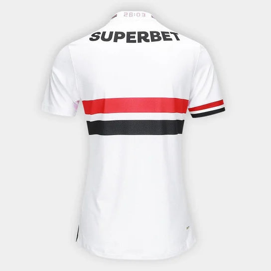 Camisa Feminina São Paulo I 2025/26 - Branca