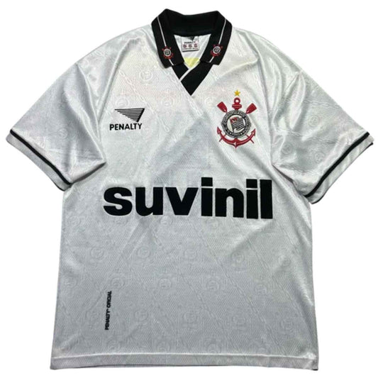 Camisa Retro Corinthians Suvinil 1996 Masculina - Branca