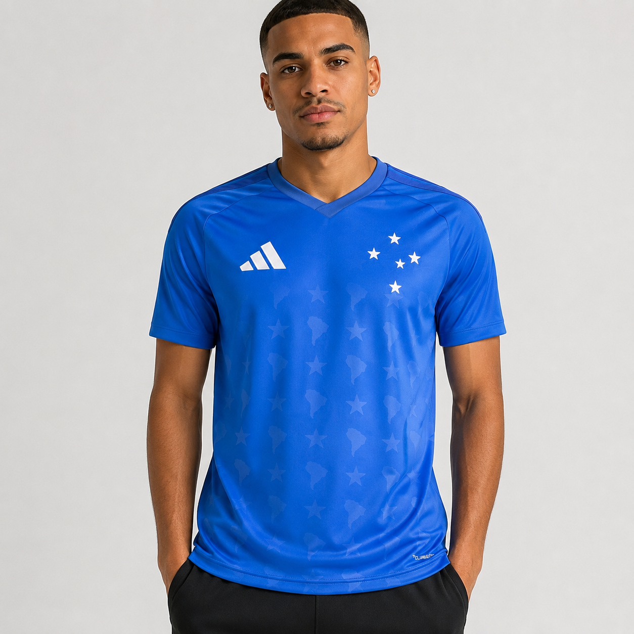 Camisa Cruzeiro I 26/27 Torcedor Adidas Masculina - Azul