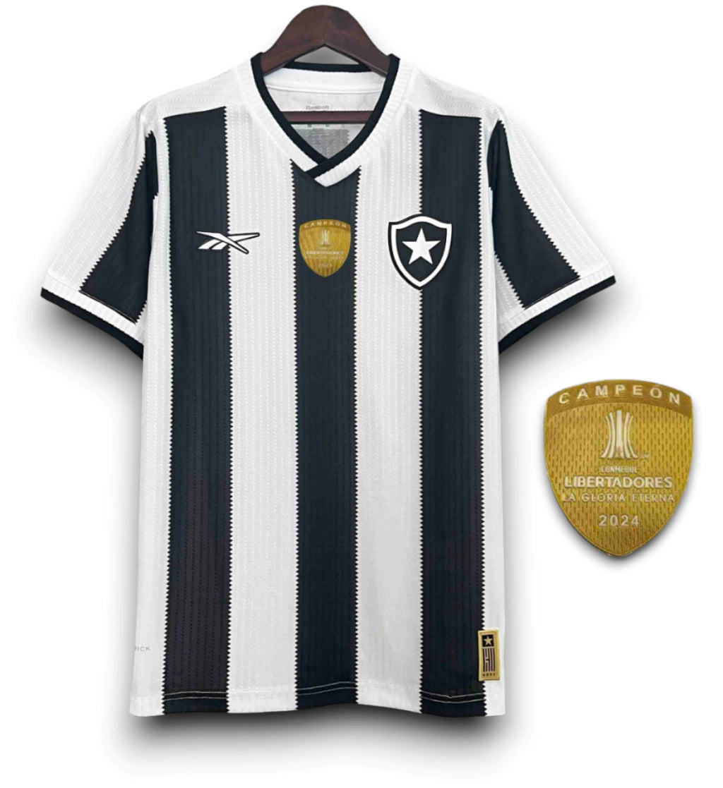 Camisa Botafogo I 24/25 - Torcedor Reebok Masculina - Listrada (PATCH CAMPEÃO LIBERTADORES 2024)