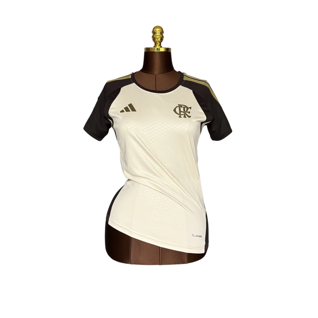 Camisa Feminina Treino Flamengo 26/27 Torcedor - Marrom Claro - foto principal