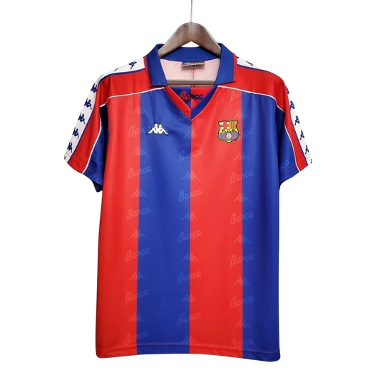 Camisa Barcelona Retrô I 92/94 Torcedor Kappa Masculina - Vermelha e Azul