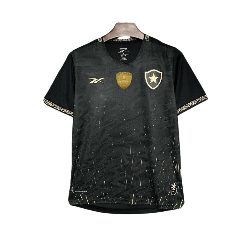 Camisa Botafogo II 24/25 - Torcedor Reebok Masculina - Preta (PATCH CAMPEÃO LIBERTADORES 2024)
