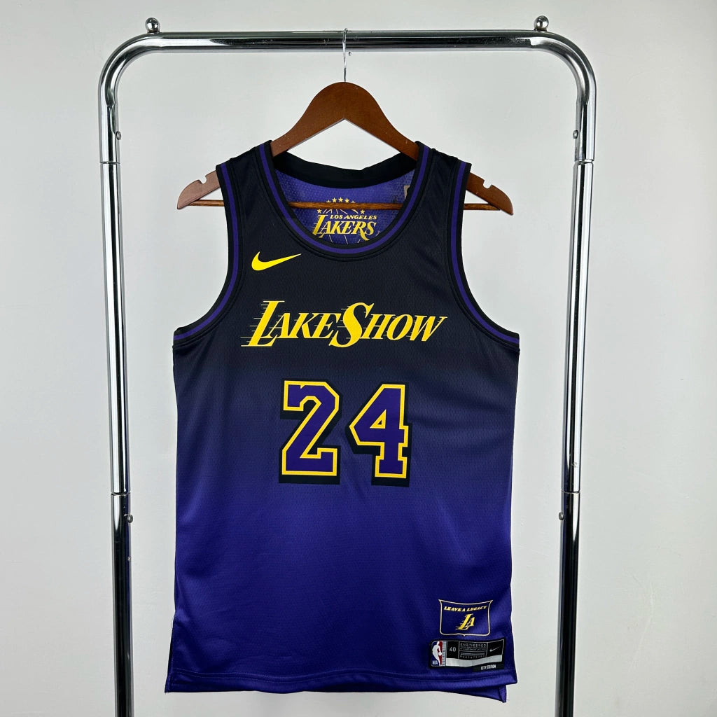 Regata NBA Los Angeles Lakers - Preta e Roxa  - BRYANT 24