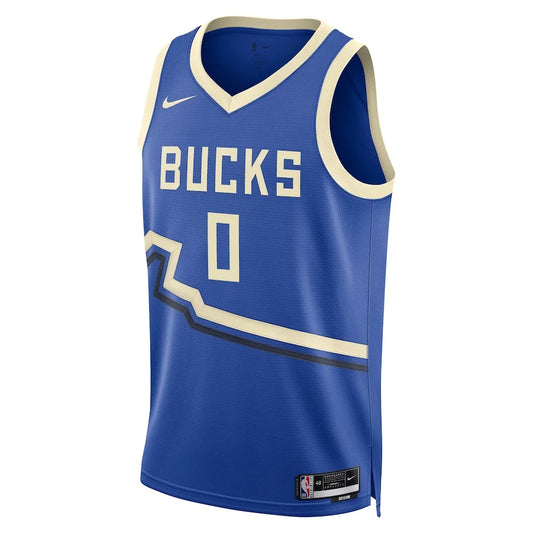 Regata NBA Milwaukee Bucks - Azul - LILLARD 0