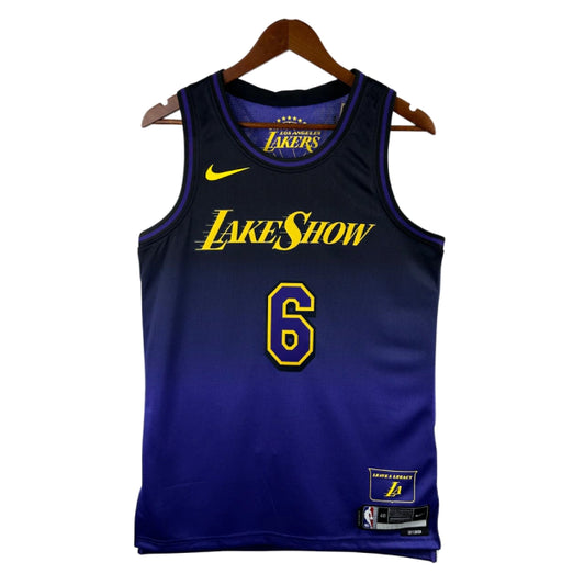 Regata NBA Los Angeles Lakers - Preta e Roxa  - JAMES 6