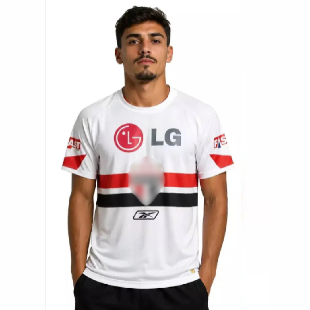 Camisa Retrô São Paulino 2006 - Home - Branca - Reebook