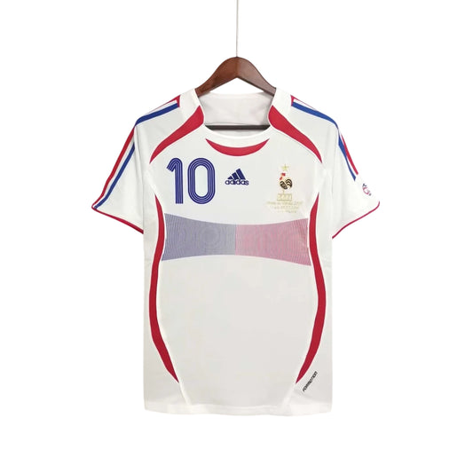Camisa França Away 2006/2007 Retrô Masculino Adidas Branca (ZIDANE + 10) - foto adicional