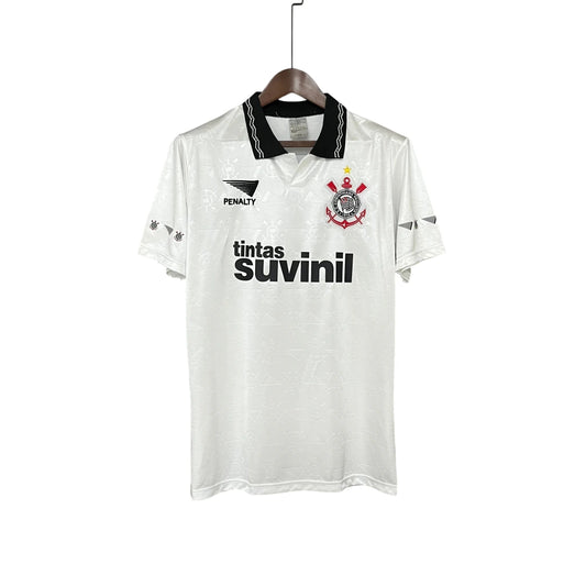 Camisa Retro Corinthians Suvinil 1996 Masculina - Branca